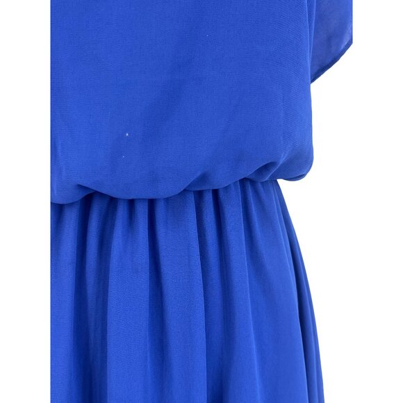 Urban Outfitters x Lush Sleeveless Royal Blue Cinched Waist Dress - Picture 4 of 12